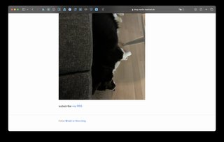 A screenshot showing my blog using the old default theme
